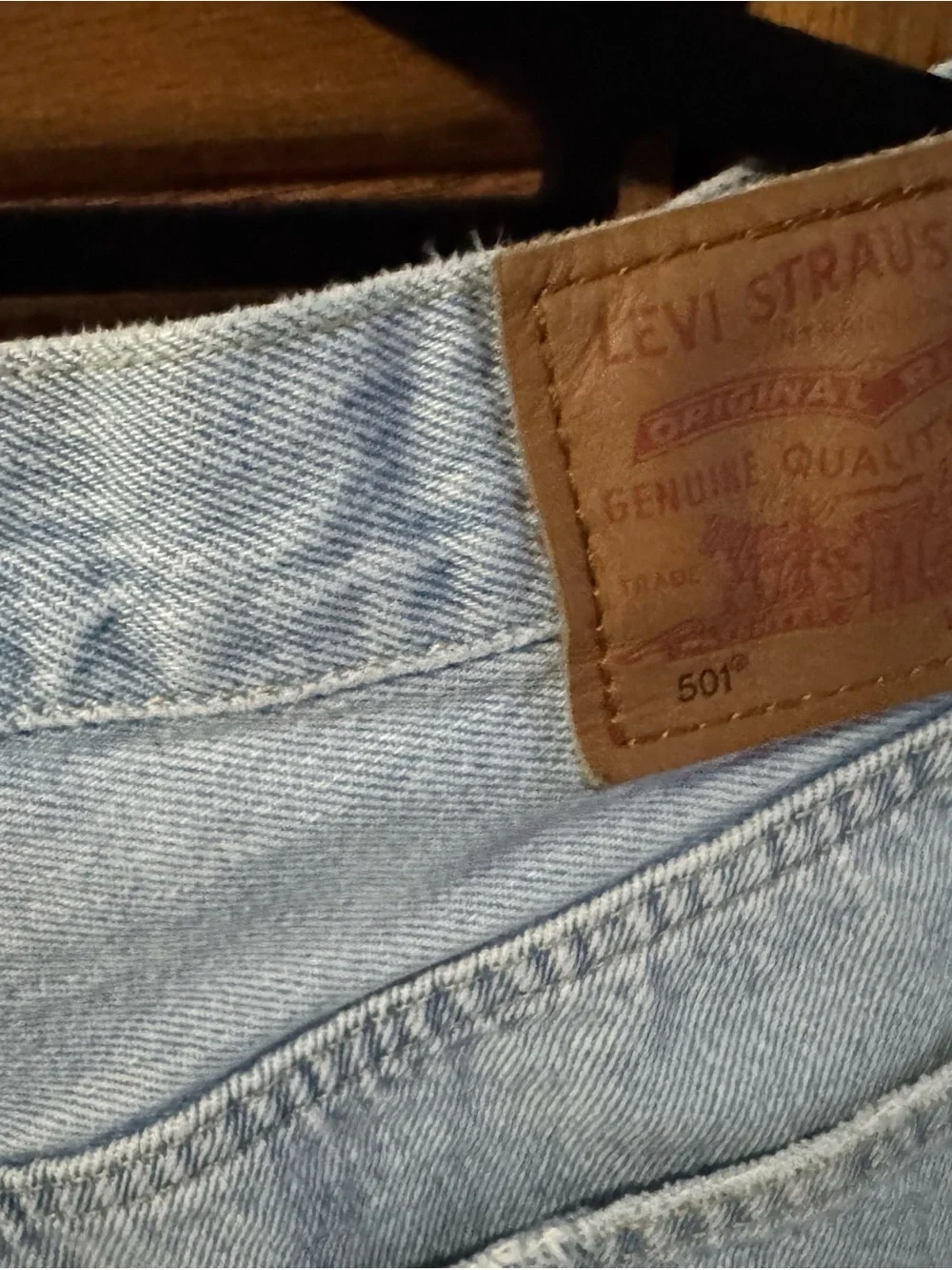 Levi's Light Blue Relaxed Denim Shorts size L